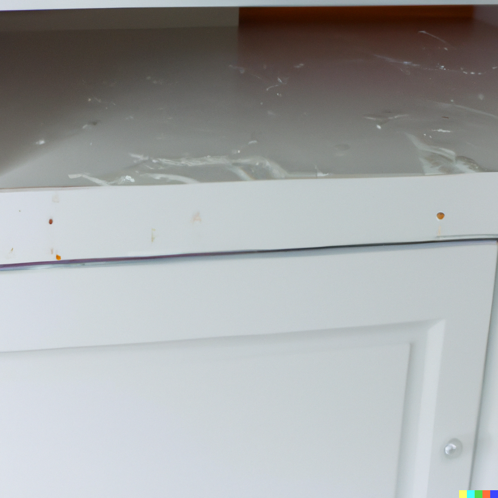 repairing water damage to cabinets